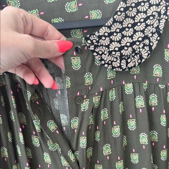 NWOT Per Una Adorable Green Long Sleeve Blouse - Picture 4 of 9